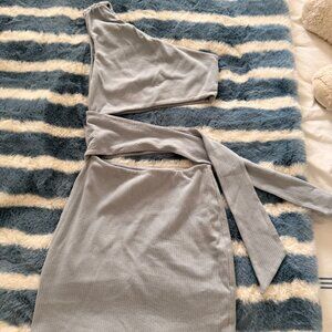 Lovers and Friends Cut Out Mini Dress in pale blue size medium